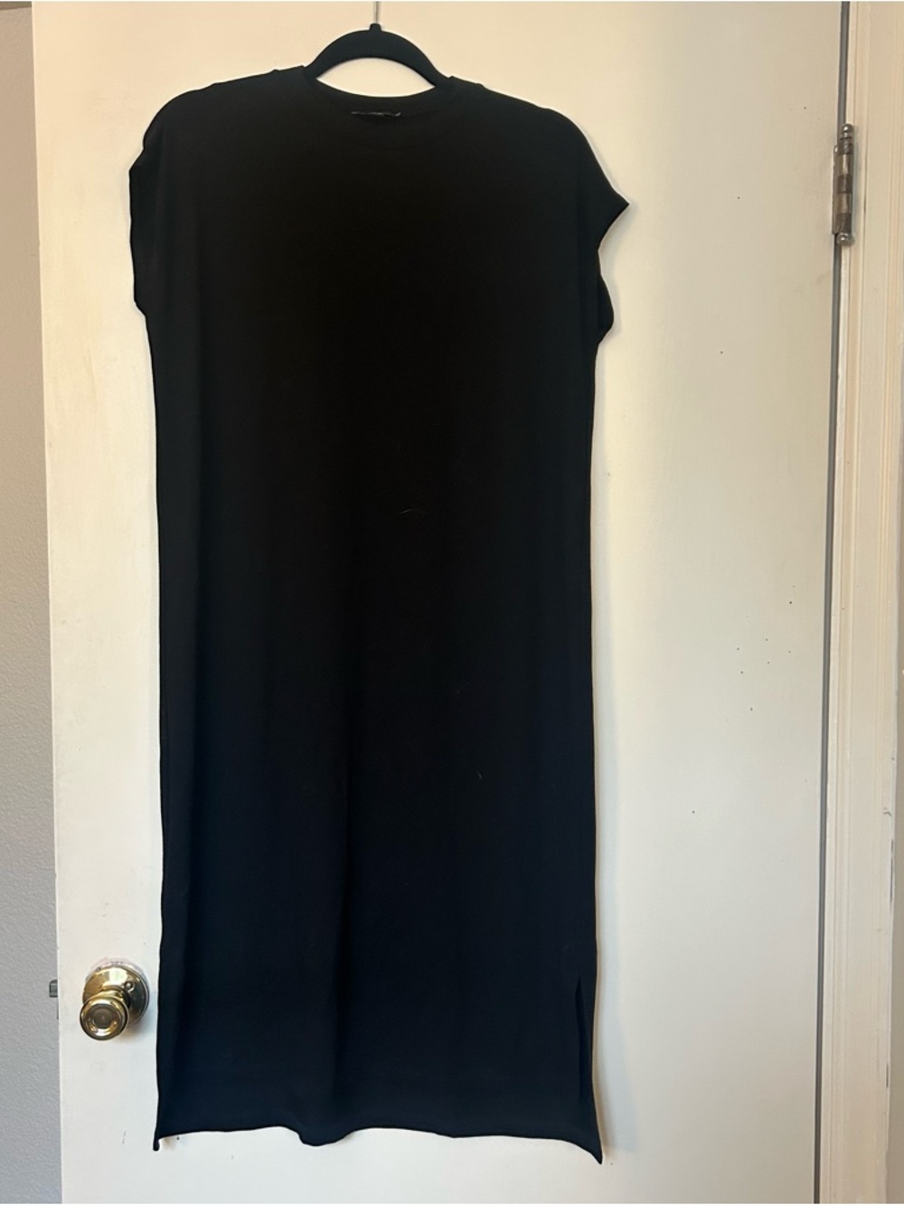 Eileen Fisher Black Petite Crewneck Midi Dress
